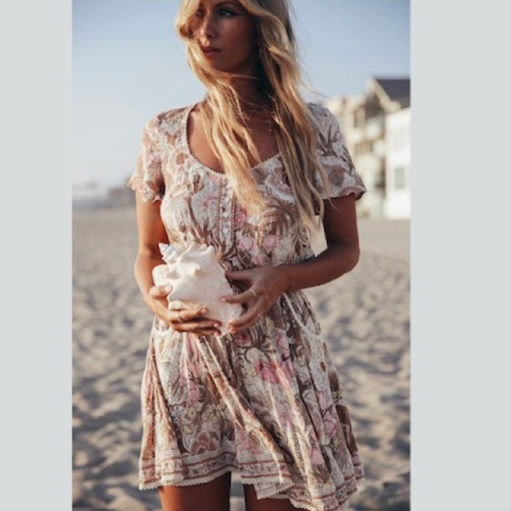 Spell & The Gypsy | Jungle Mini Dress Cream